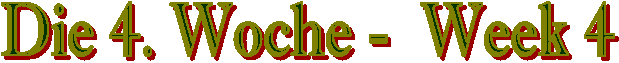 Die 4. Woche -  Week 4